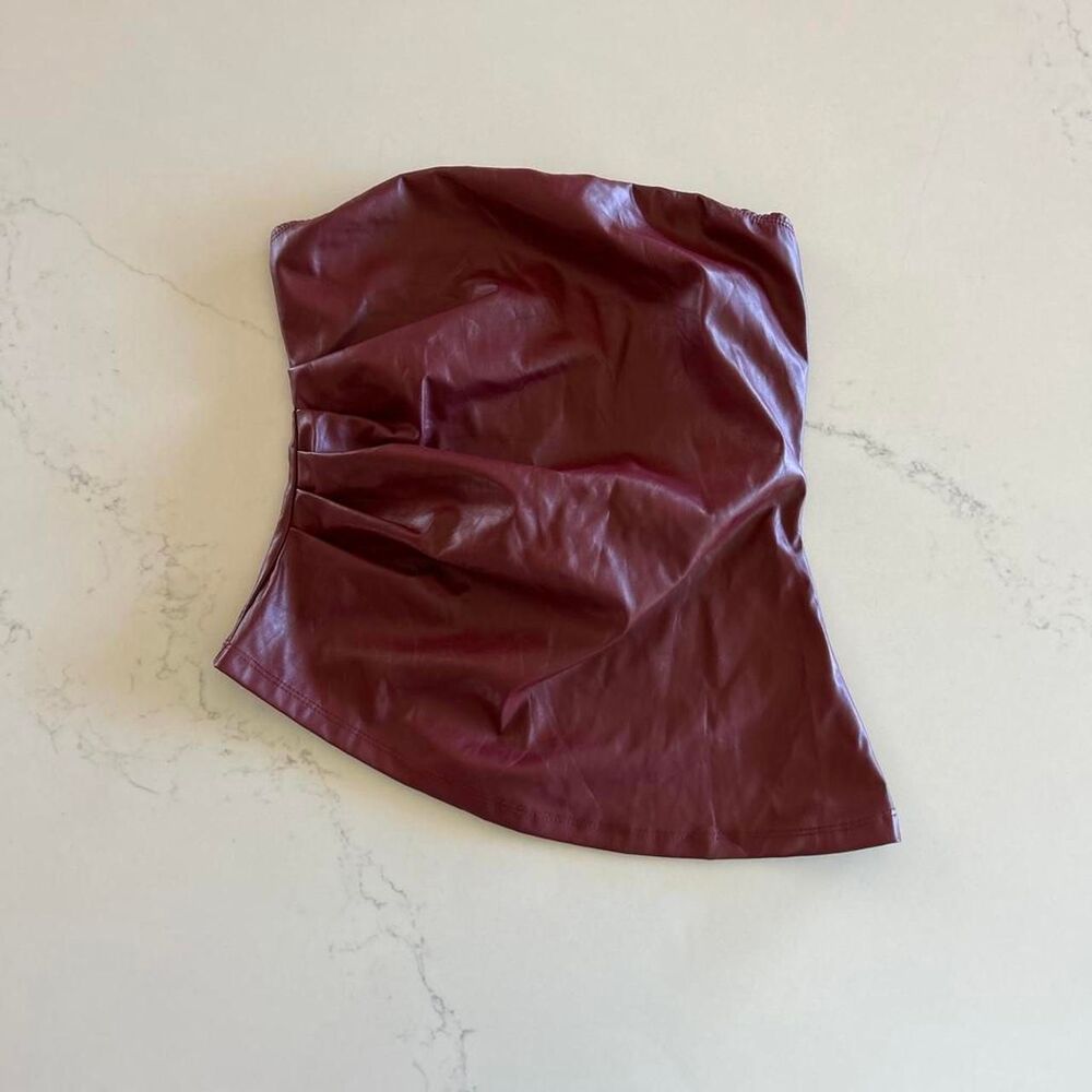 Shein Women's Burgundy Crop-top